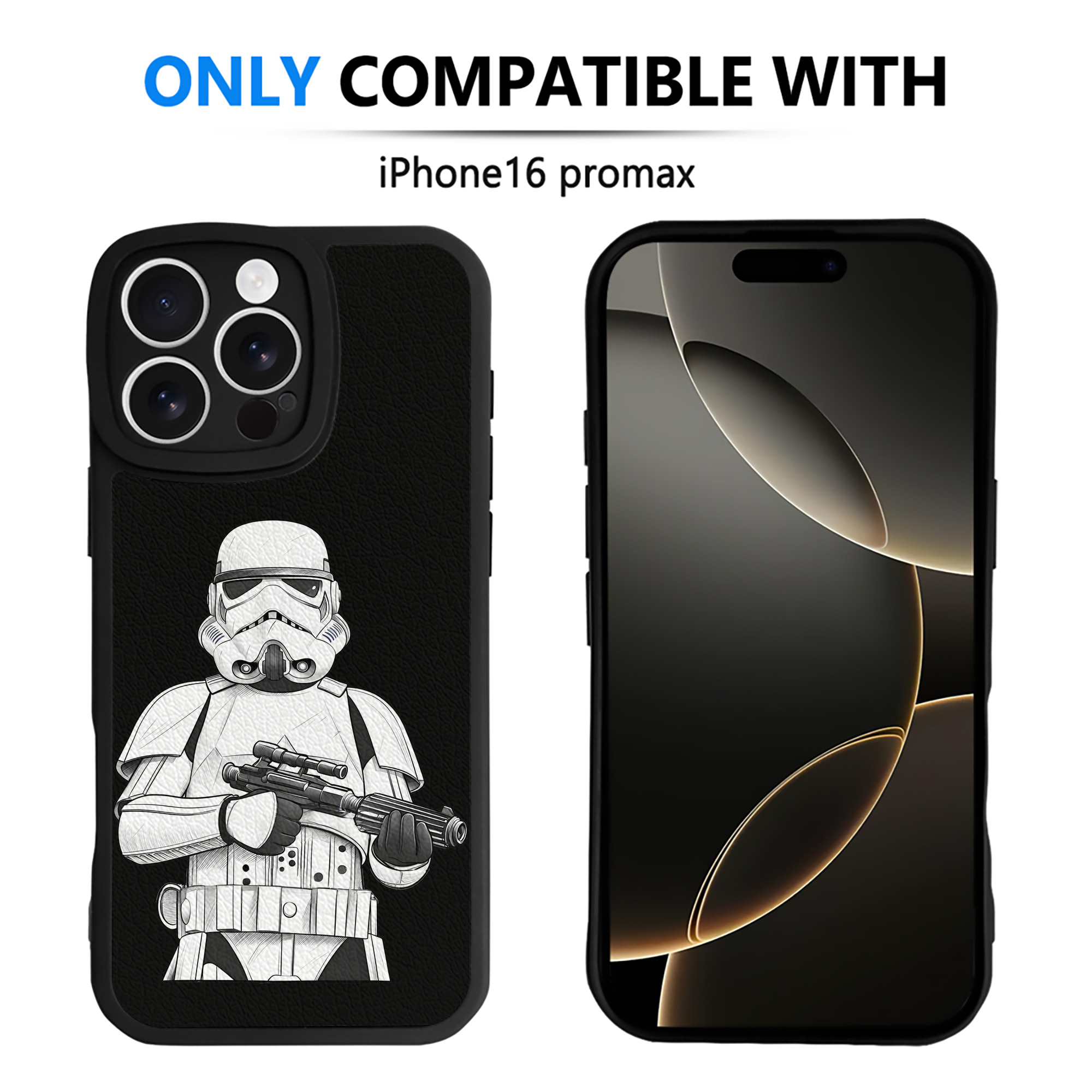 （画像用） スター・ウォーズ Star Wars 【iPhone 16シリーズ対応】シリコンスマホケース（レザー調） 材質：シリコン